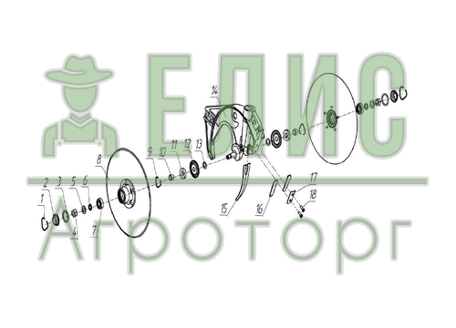 Сошник Н 105.03.000 (Н 105.03.000-05) широкорядный